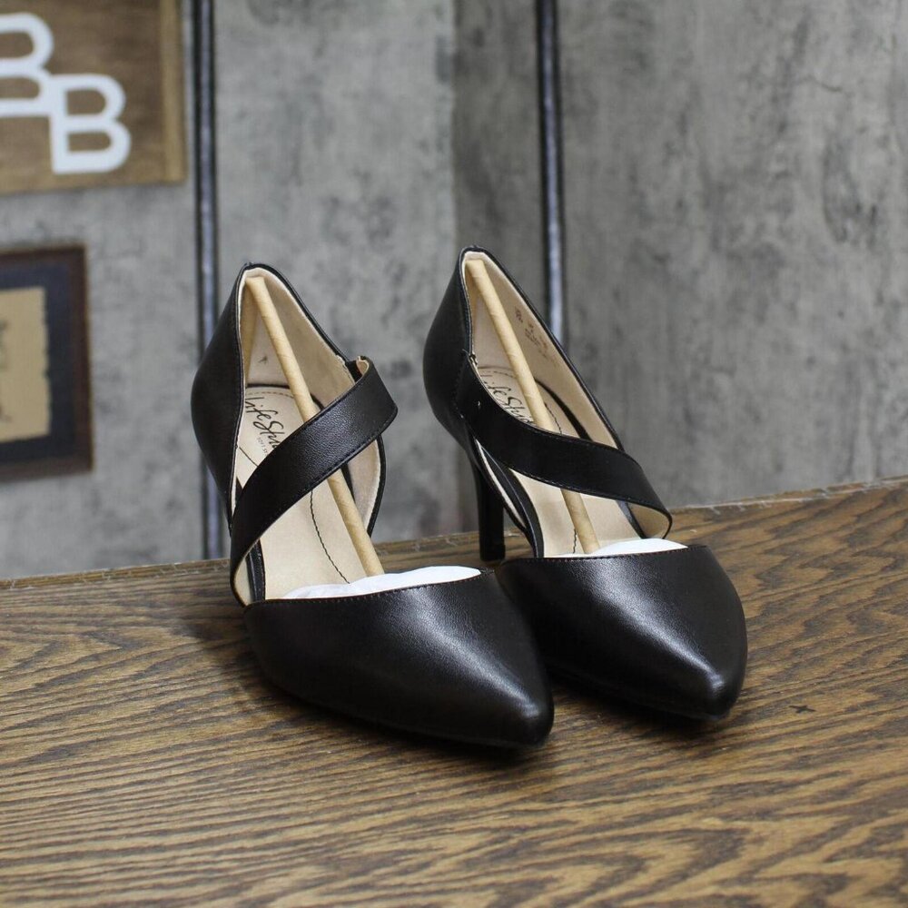 NWT Lifestride Womens Faux Leather Suki Pumps 1042792-75945 Black 7W - Picture 4 of 8